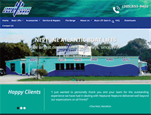 Tablet Screenshot of neptuneatlanticboatlifts.com